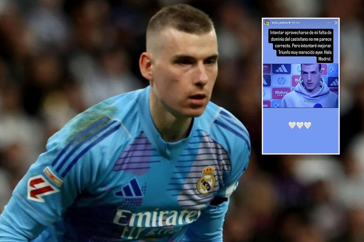 Tenemos que ganar sin ayuda: Lunin se metió en un lío tras triunfo de Real Madrid y luego aclara la polémica