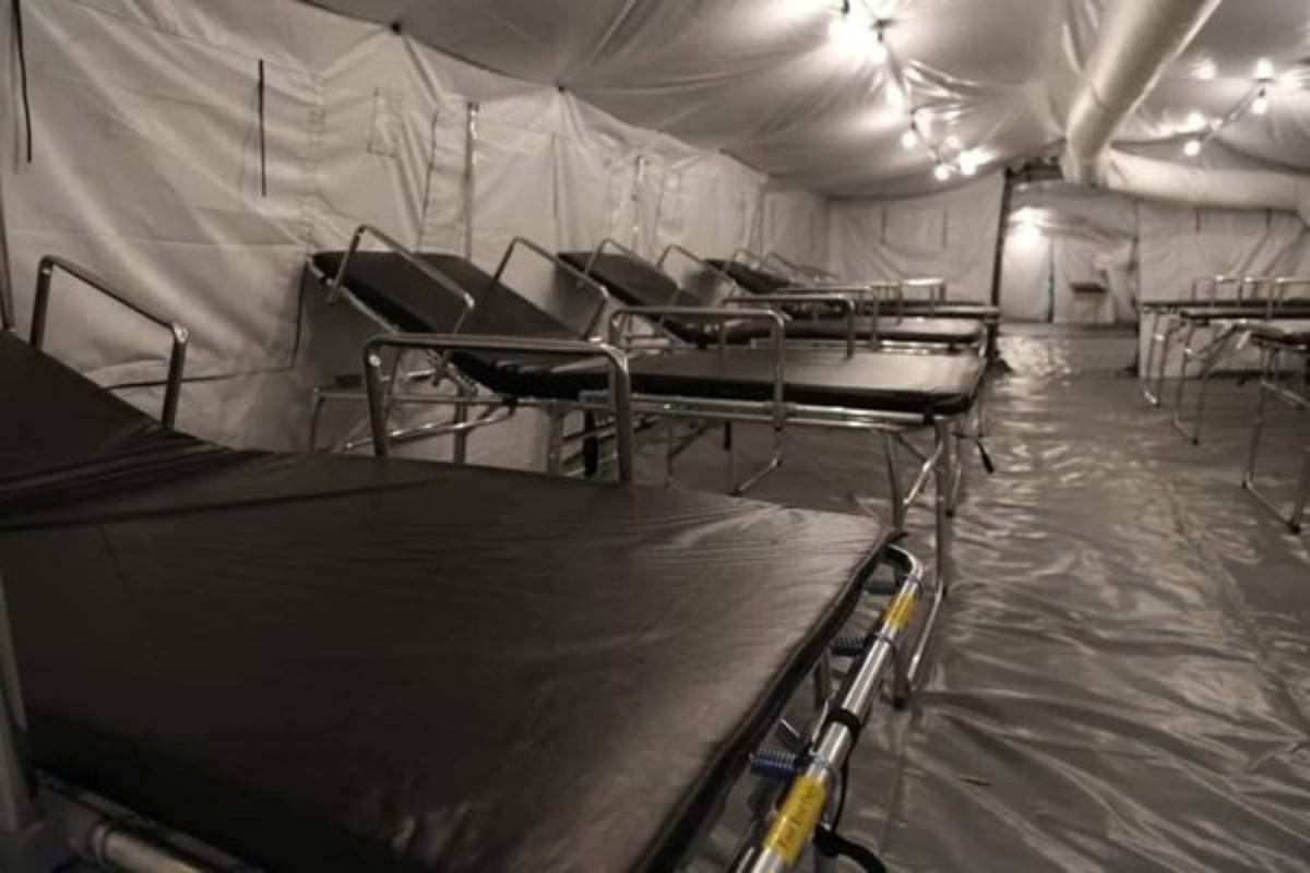 Así es el hospital móvil que instalaron en Villanueva, Cortés para pacientes con coronavirus