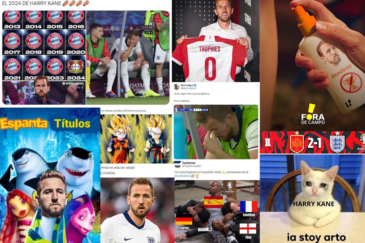 Eurocopa 2024: memes destrozan a Harry Kane por la derrota de Inglaterra ante España en la final