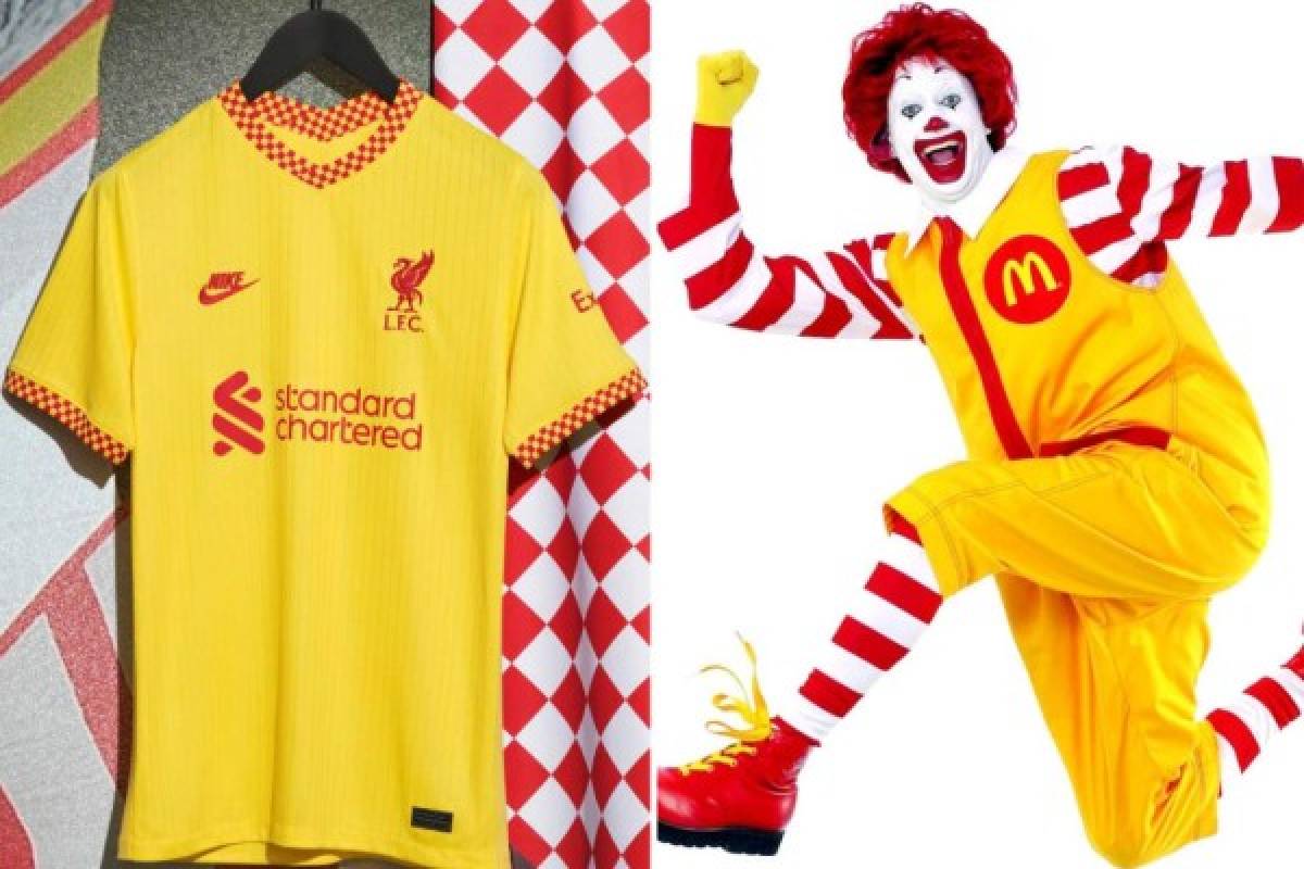 Para reír: Liverpool presentó su nueva camisa y los memes revientas a sus jugadores con marca reconocida de comida rápida