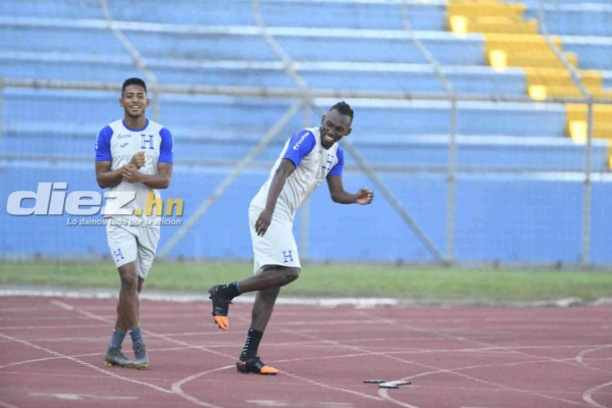 Risas y la broma de Elis a 'Choco' en el entreno de la Selección de Honduras