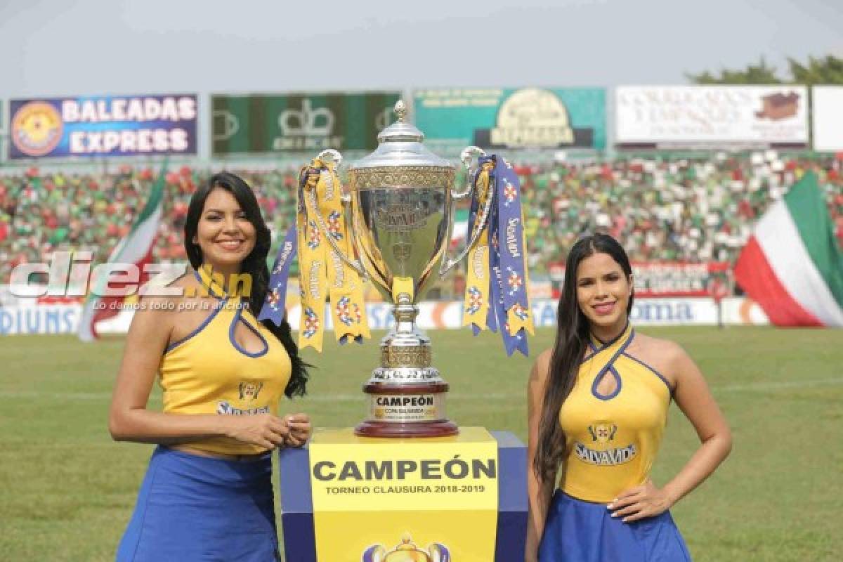 Lindas chicas se roban las miradas en la semifinal entre Marathón y Motagua