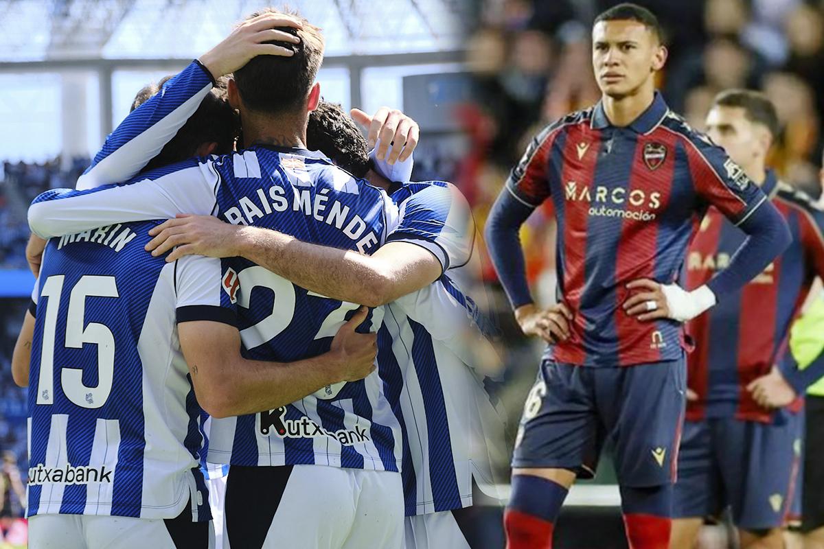 Levante y Kervin Arriaga siguen hundiéndose en LaLiga tras sufrir dura caída ante la 'Real'