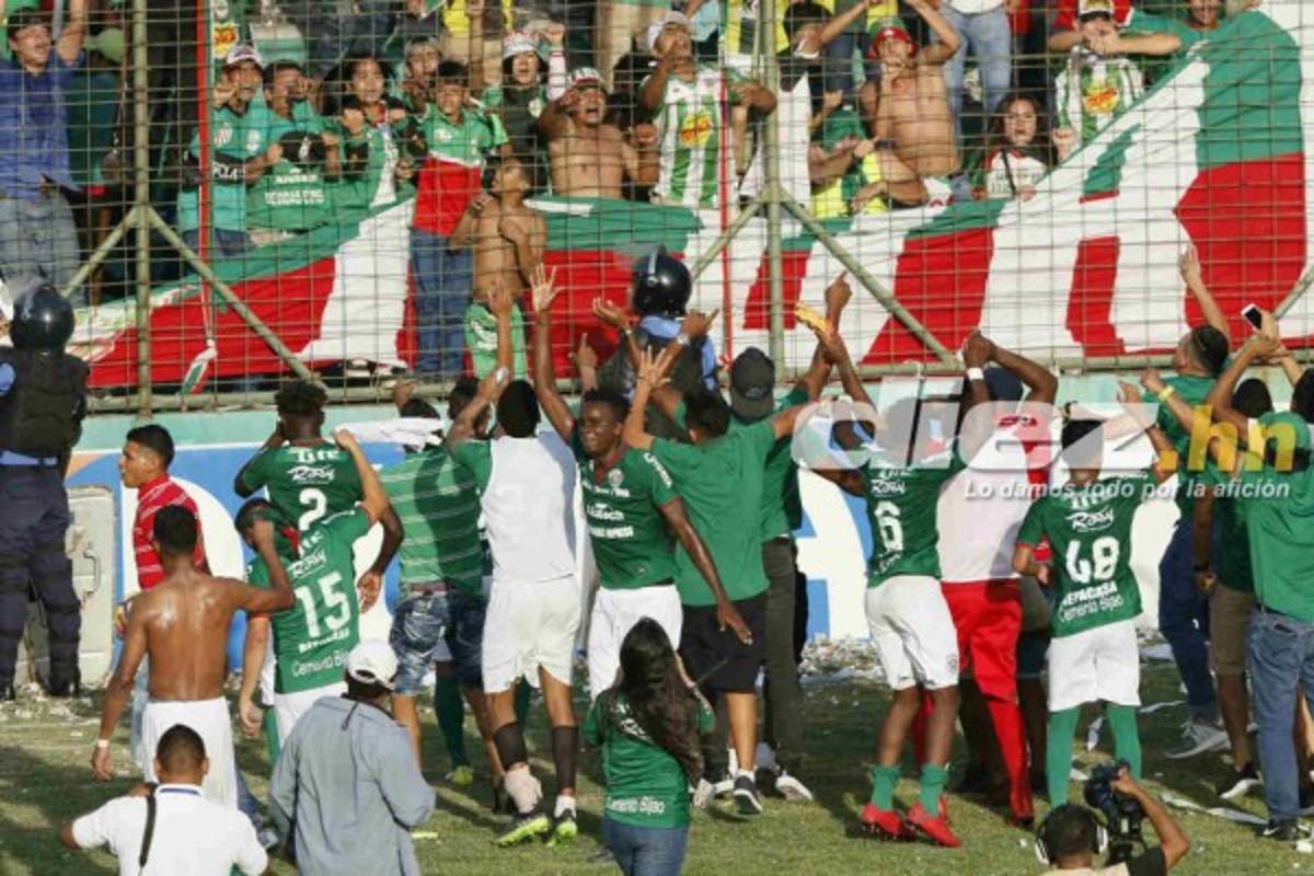 ¡Alegría y tristeza! Así festejó Marathón la clasificación a la final del Clausura