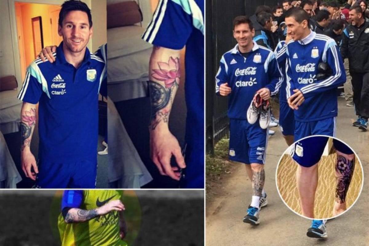 FOTOS: Todos los tatuajes del argentino Lionel Messi