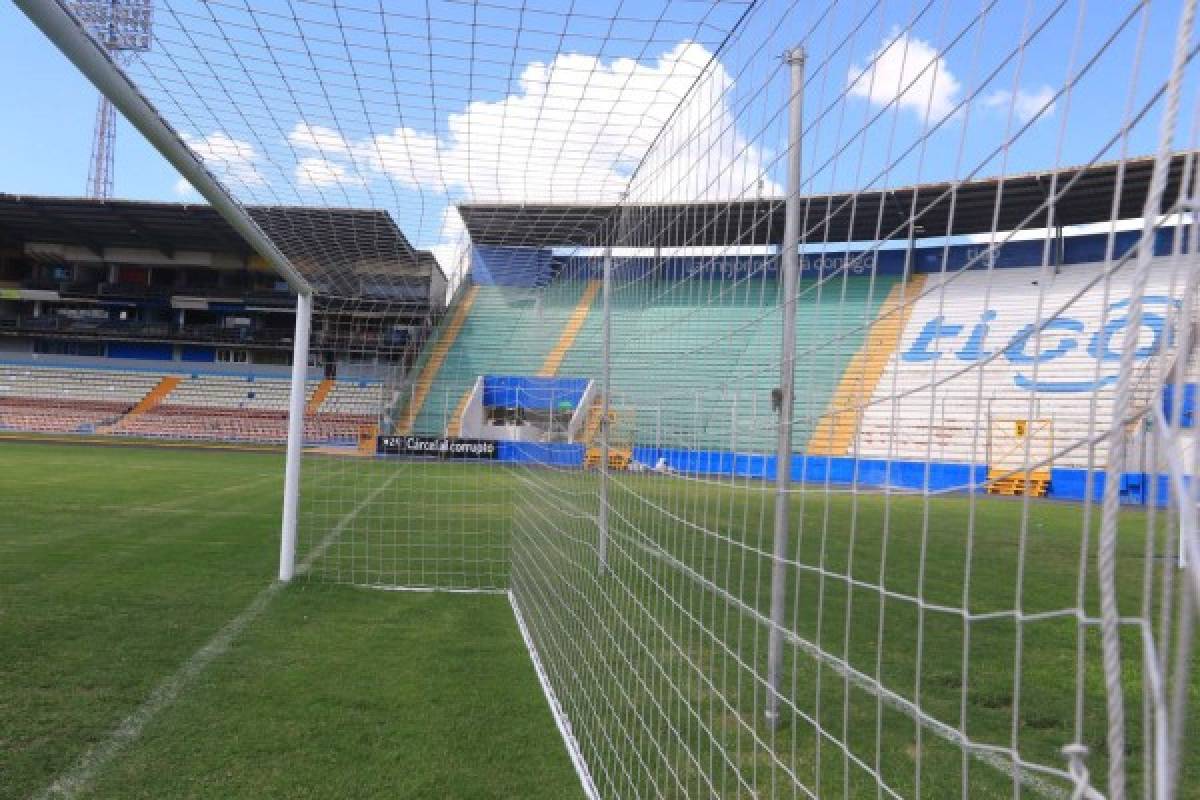 Una belleza: Camerinos, pasillos, cámaras ¡la intimidad del estadio Nacional de Tegucigalpa!