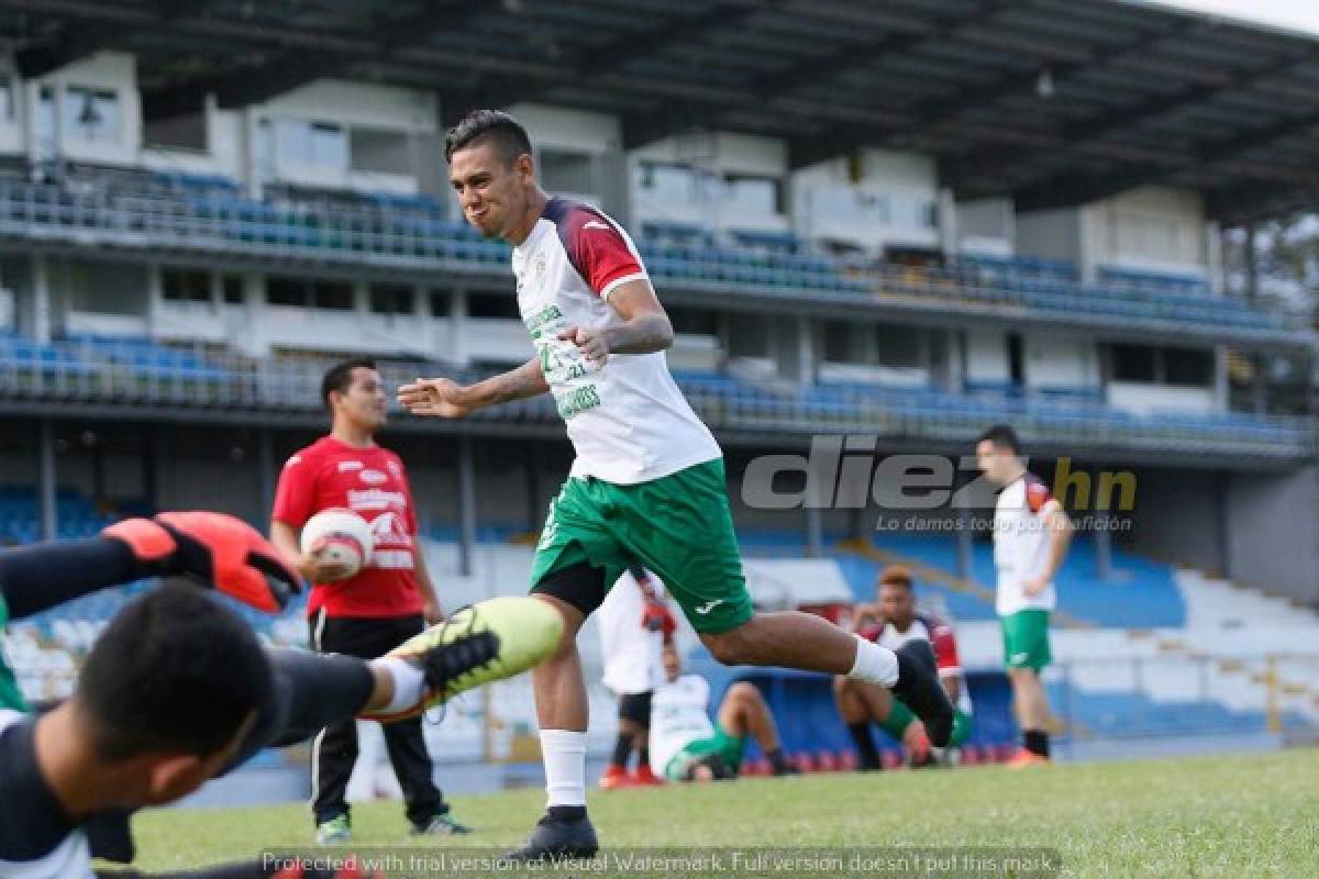 FOTOS: Marathón entrenó hasta cómo celebrar sus goles ante Real España