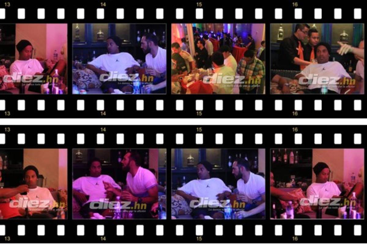 EN FOTOS: Así vivió Ronaldinho el clásico Barcelona-Real Madrid en Honduras