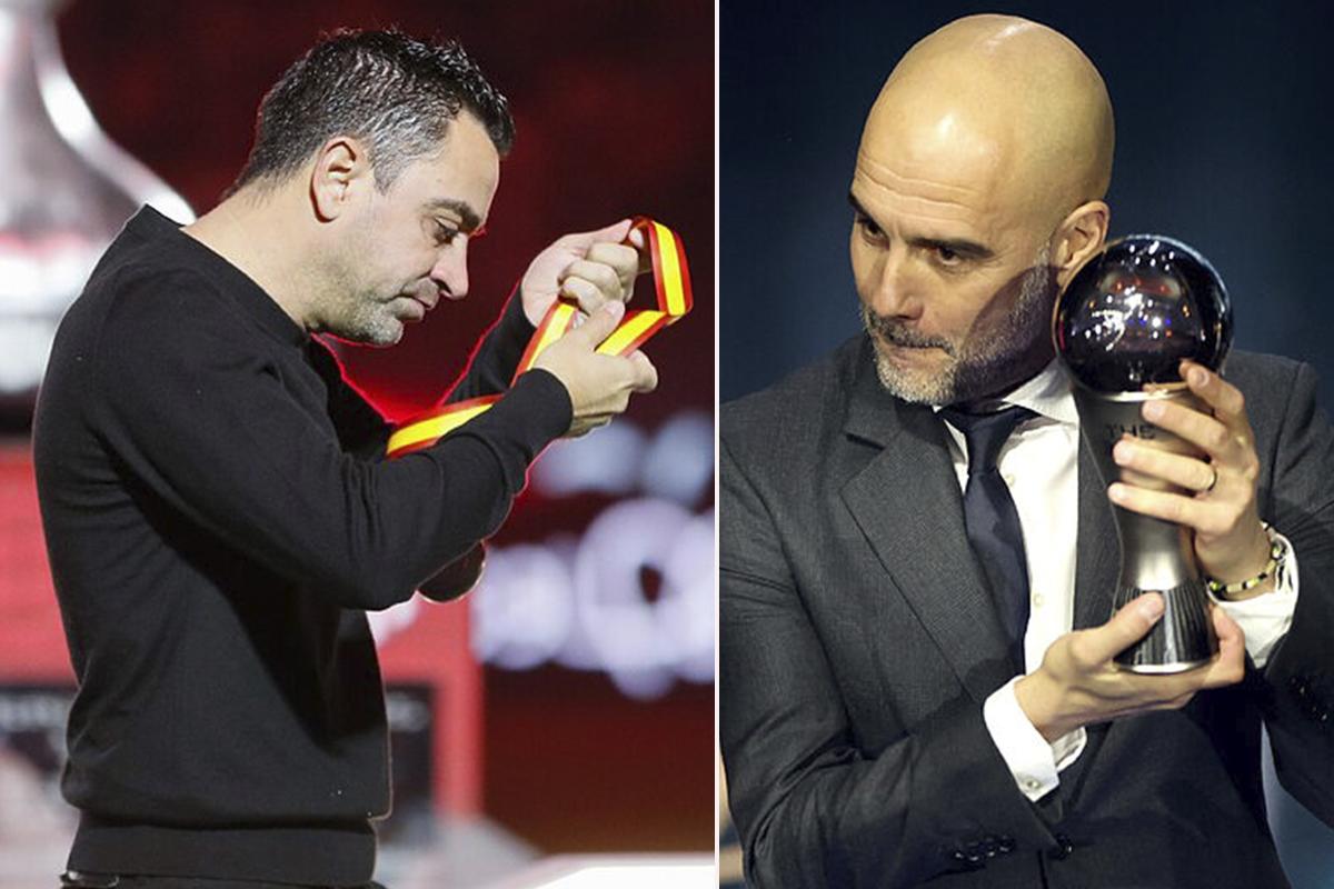 Guardiola fue galardonado como el mejor técnico del mundo... ¡y defiende a Xavi en los premios The Best!