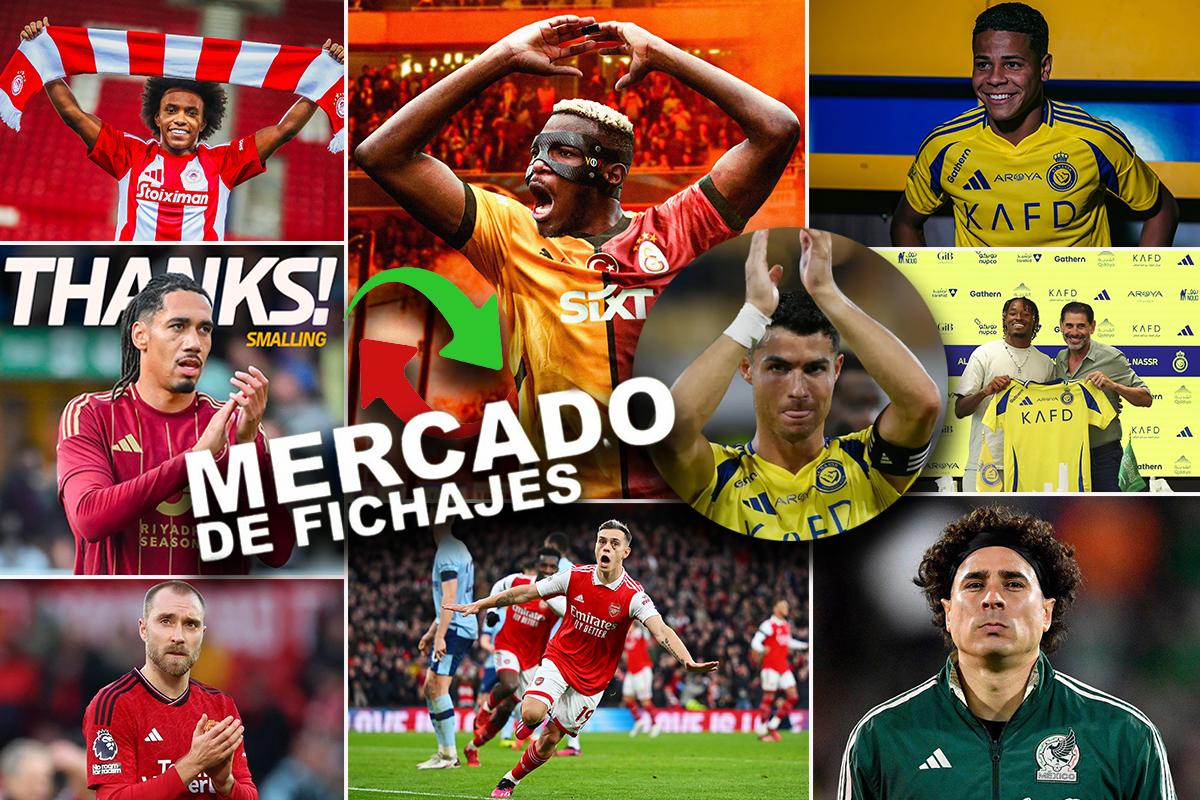 Cristiano Ronaldo tiene nuevos compañeros en Al Nassr; Osimhen jugará en Turquía y PSG anuncia salida