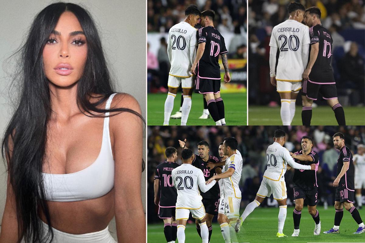 Inter Miami: Messi se encara con jugador del Galaxy, Suárez sale a defenderlo y la reacción de Kim Kardashian