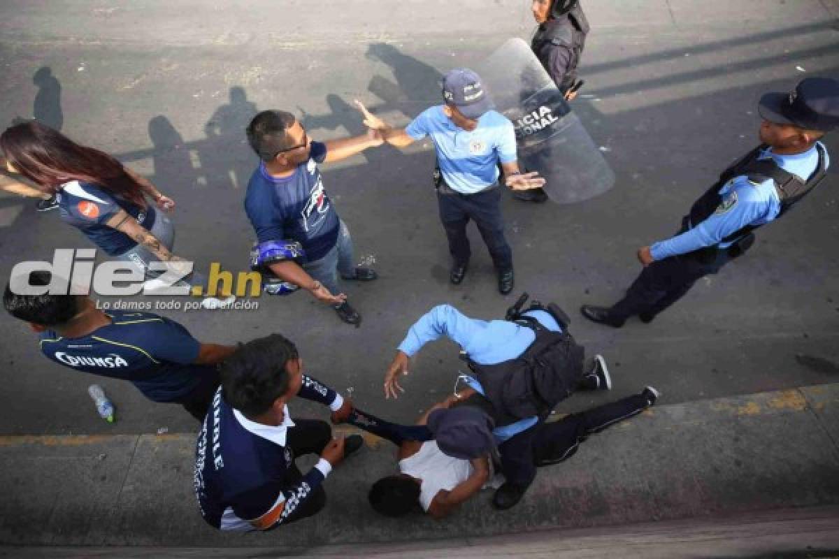 EN FOTOS: Así fue la balacera en las afueras del Nacional en el Motagua-Marathón