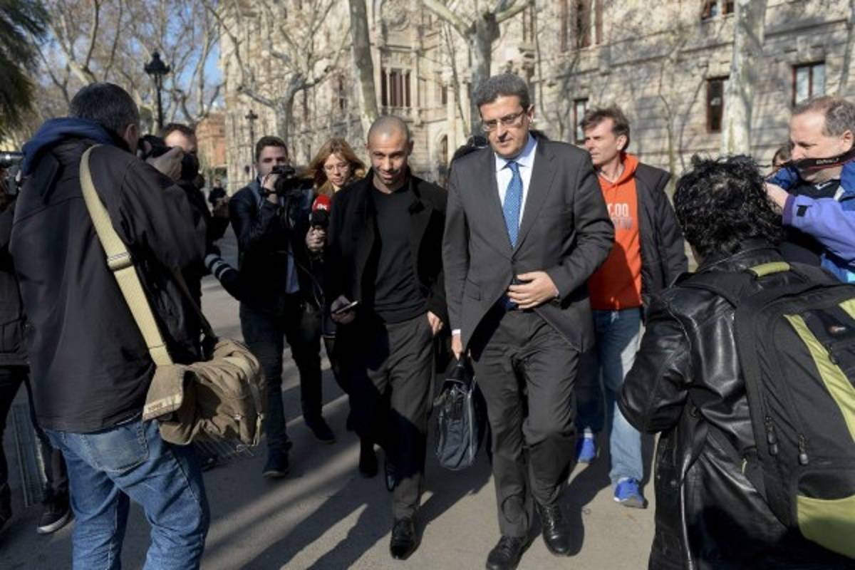 Momentos en que Mascherano se enfrentó a la justicia en Barcelona