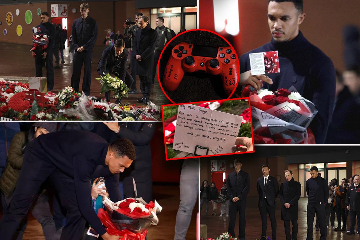Real Madrid visitó el altar de Diogo Jota en Anfield y la carta de Alexander-Arnold: Te echo de menos compañero...