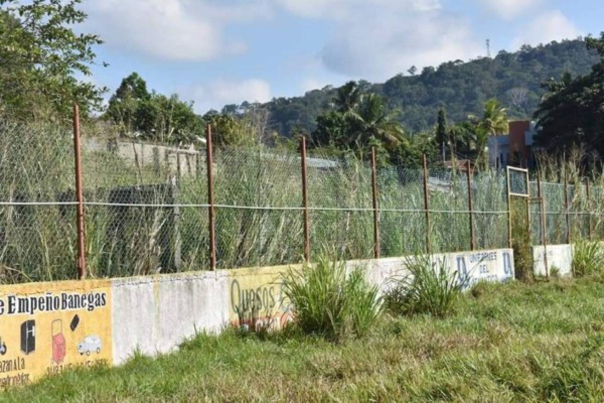 Las deprimentes imágenes del abandono del estadio Alfredo León Gómez en Tela