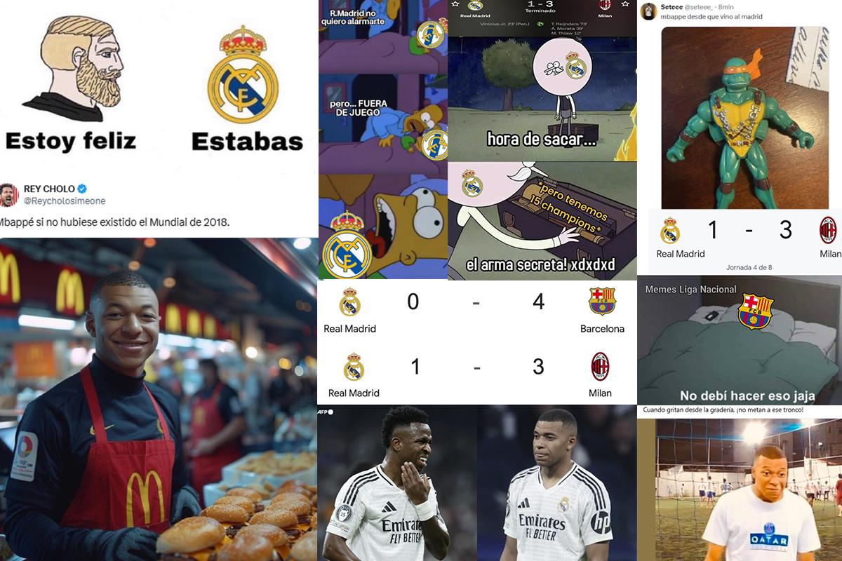 Los memes trituran al Real Madrid tras perder ante Milan: ¡Vinicius y Mbappé, las víctimas!
