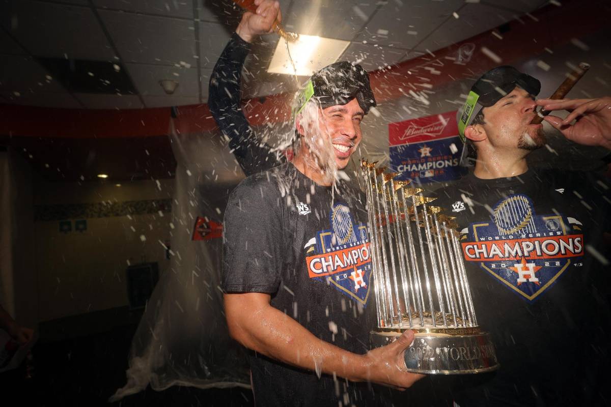 ¡Una verdadera fiesta! Así celebraron los Astros de Houston de Mauricio Dubón su título de Serie Mundial de Béisbol