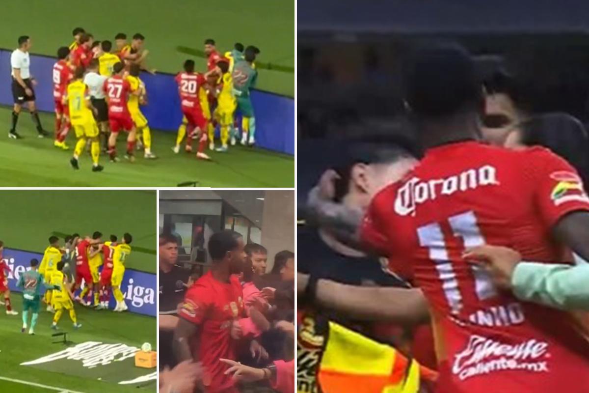 América y Toluca termina en caos: una roja y la pelea entre los jugadores que se fue hasta el túnel de vestuarios