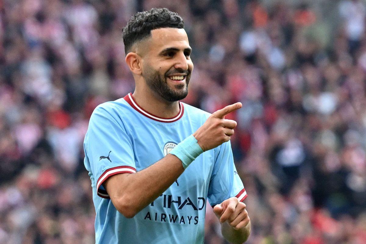 Riyad Mahrez firmó un triplete para que el City se metiera a la final de la FA Cup.