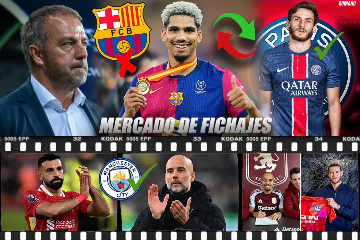 PSG rompe el mercado y Hansi Flick se queda sin su fichaje soñado; los refuerzos que cerró Guardiola para el City