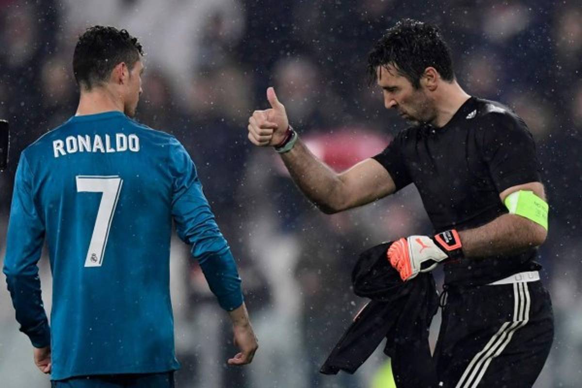 NO SE VIO: Buffon se rindió a Cristiano Ronaldo y así lo apapachó al final