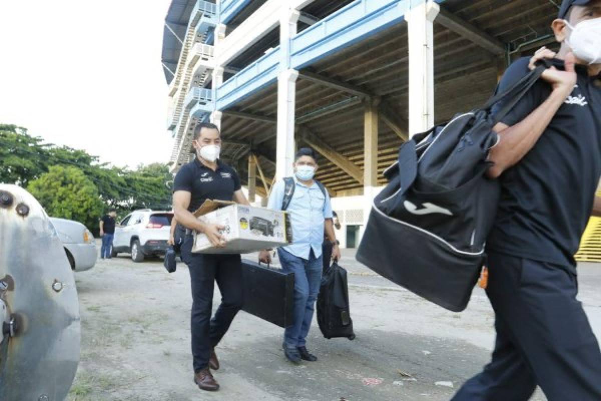 Real España - Olimpia: Las fotos de un estadio vacío y con un protocolo de bioseguridad bien montado