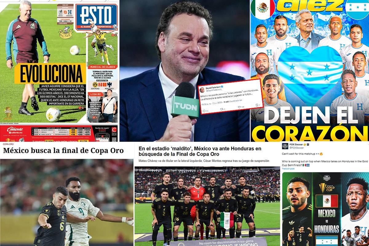 México no puede ponerse a las patadas con Honduras: Faitelson calienta las semis de Copa Oro y lo que dice la prensa