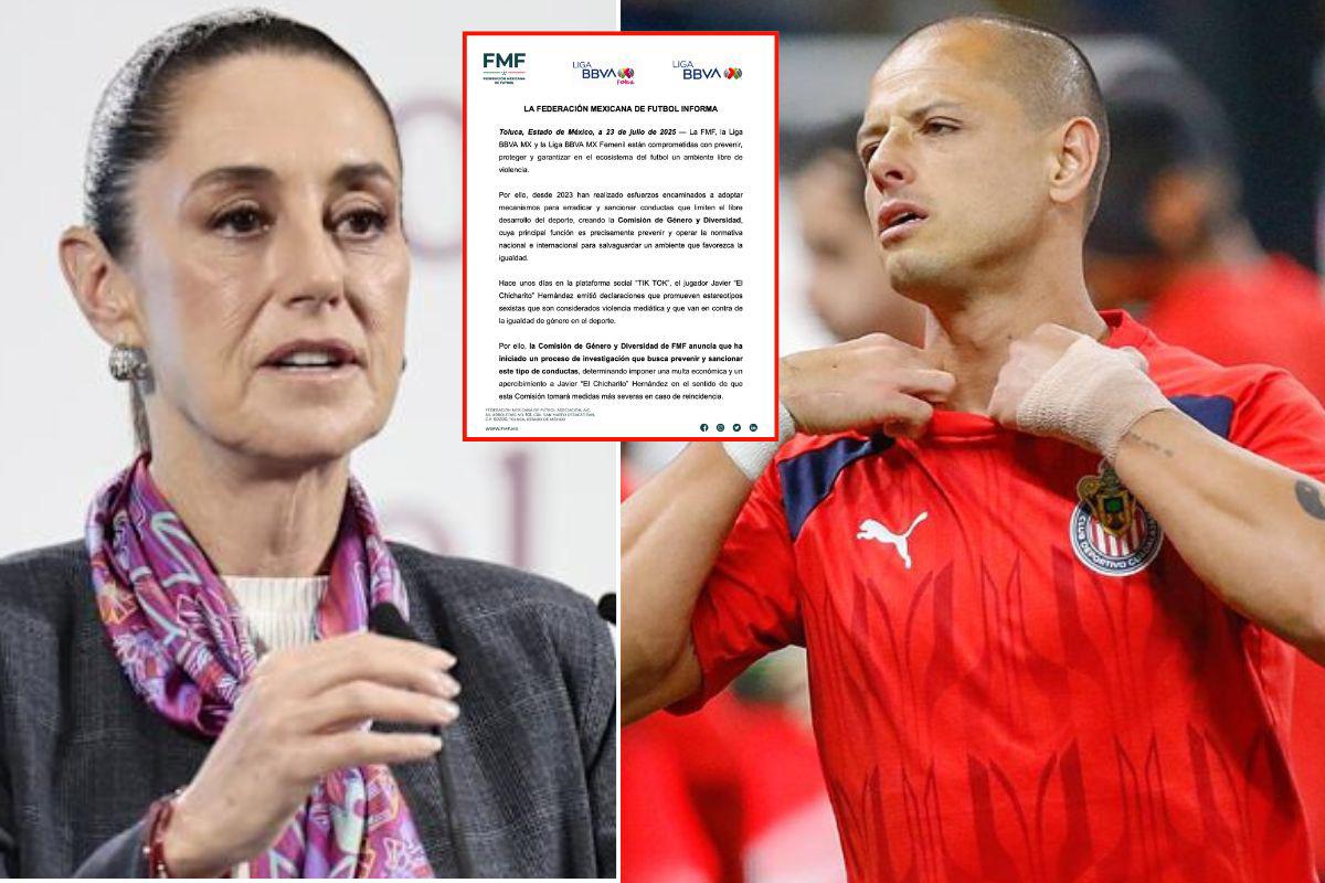 Repudio en México contra el Chicharito: comunicado de Chivas, castigo de la FMF y regaño de la Presidenta