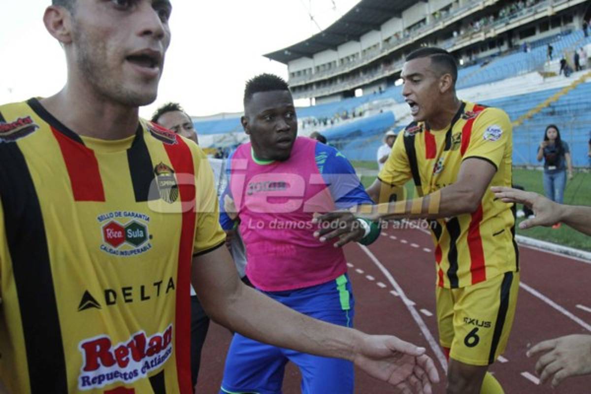 NO VISTE EN TV: Marathón-Real España terminó con zafarrancho y lágrimas