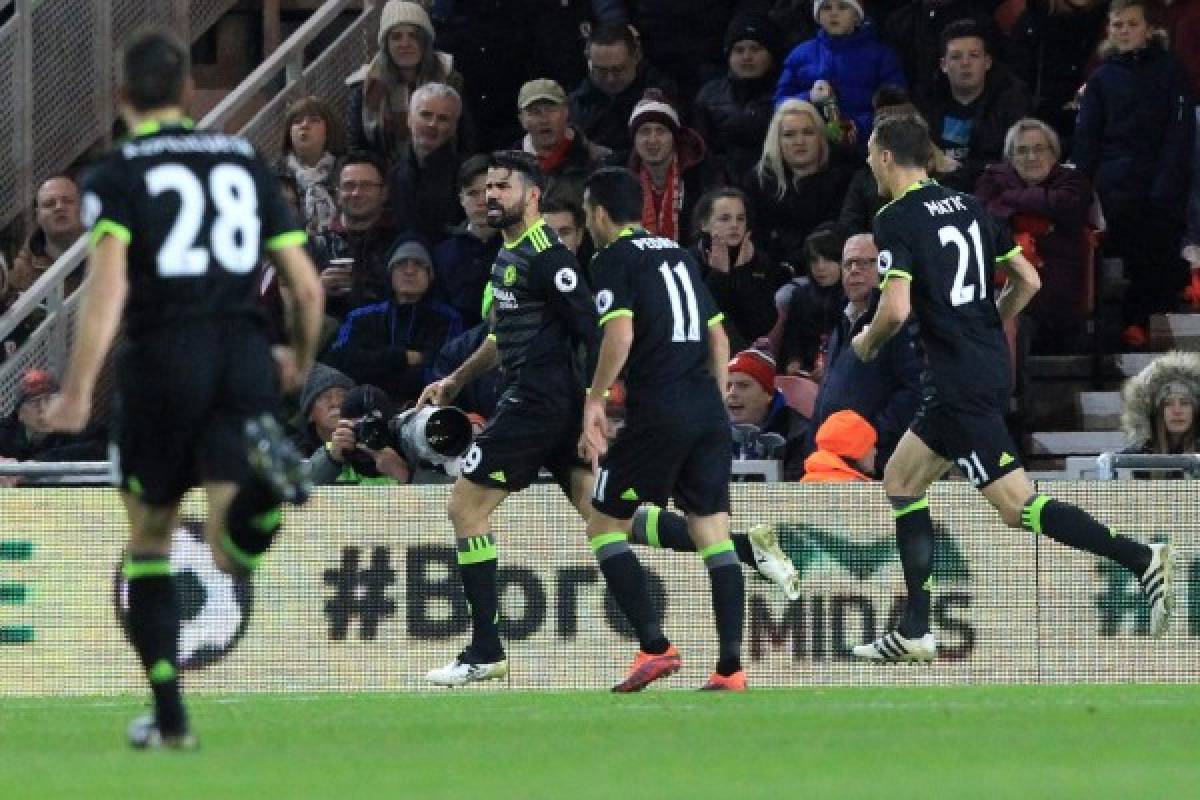 Chelsea con solitario gol de Diego Costa derrota al Middlesbrough y es líder