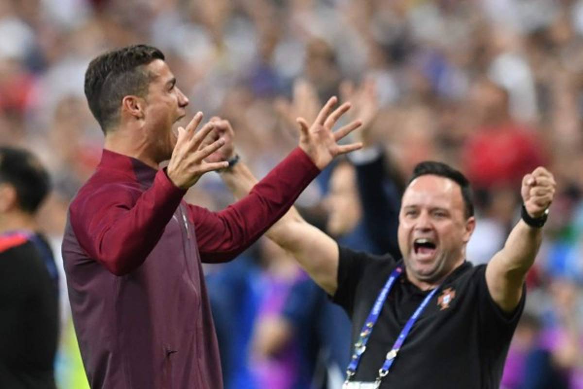 Así celebró Cristiano Ronaldo su primer título con la selección de Portugal al ganar la Eurocopa