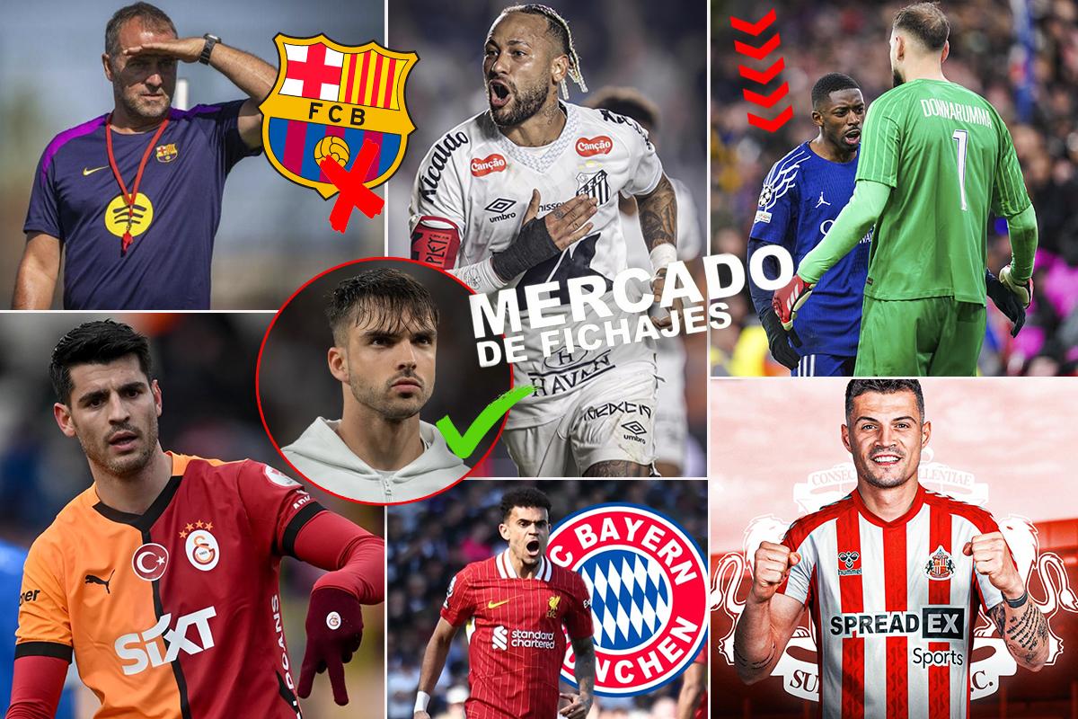 Hansi Flick lo borró del Barça y Neymar sacude el mercado; sorpresiva salida en PSG y Raúl Asencio es noticia