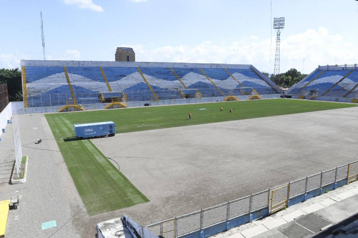¿Cuánto tiempo de vida tendrá la nueva cancha del Estadio Morazán? Notorio avance y lo que complementará el proyecto