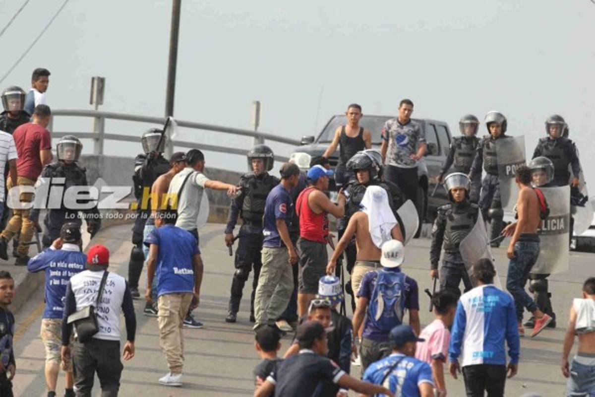 EN FOTOS: Así fue la balacera en las afueras del Nacional en el Motagua-Marathón