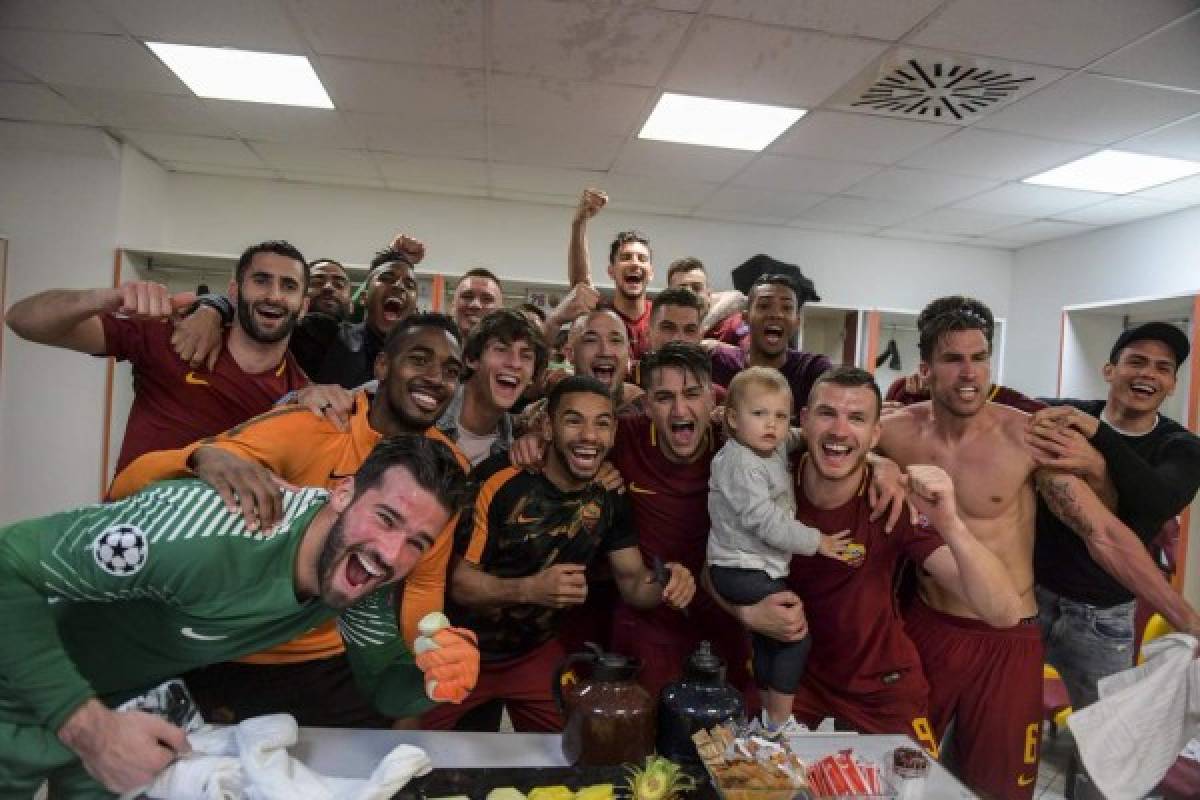 El íntimo festejo de la Roma tras echar al Barcelona de Champions League