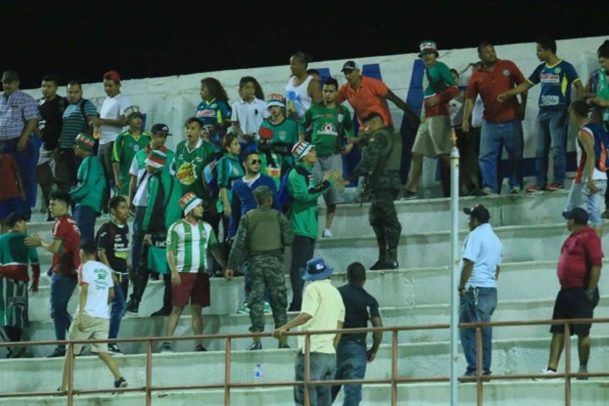 Juticalpa reprocha agresión de la barra del Marathón a sus aficionados y los declaran 'non grato'