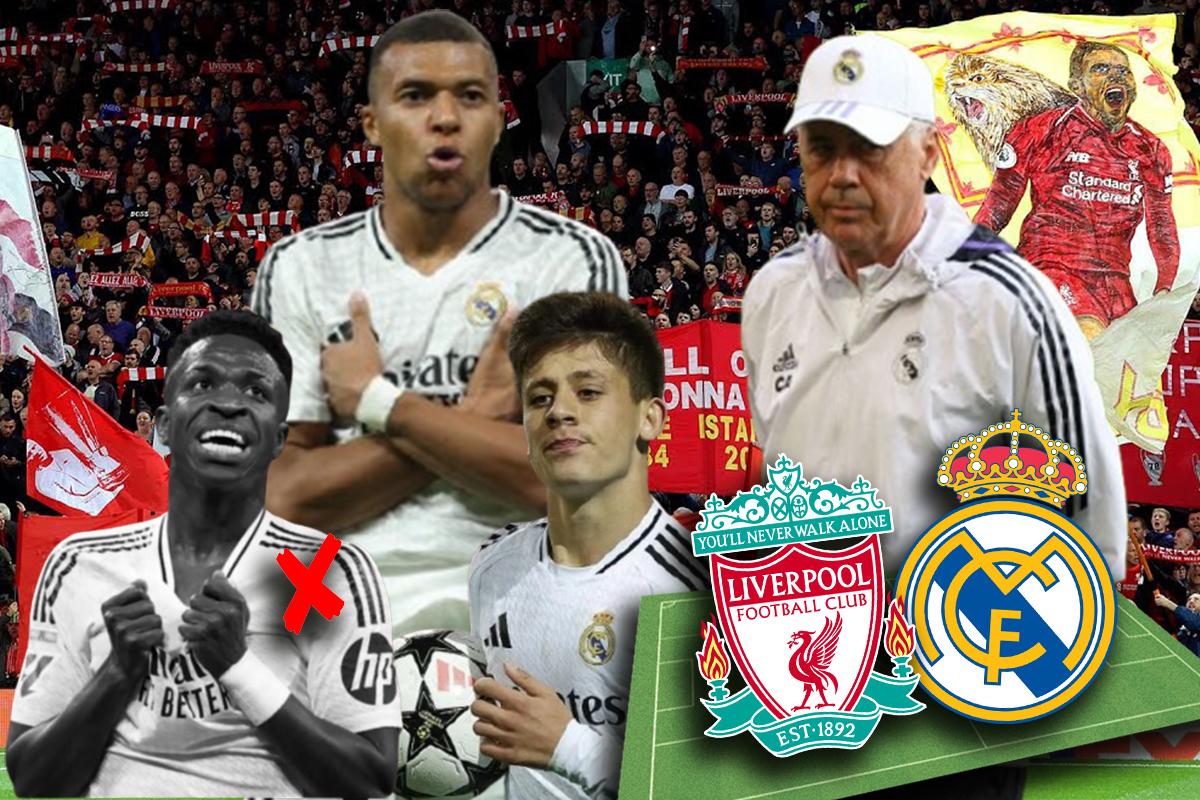 Alineación del Real Madrid ante Liverpool en la Champions: sin Vinicius y con tridente sorpresa