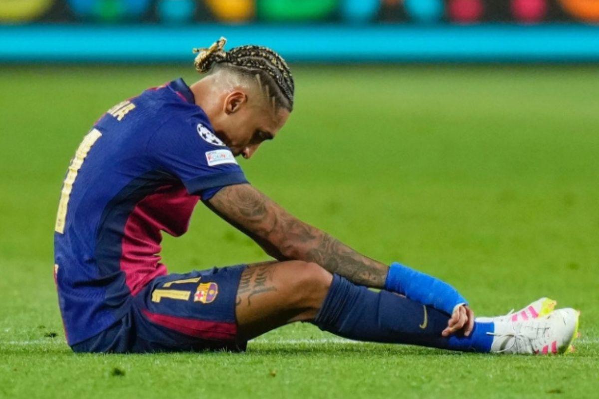 Golpazo para el Barcelona: Raphinha recae de su lesión, se pierde el Clásico y el tiempo que estará de baja