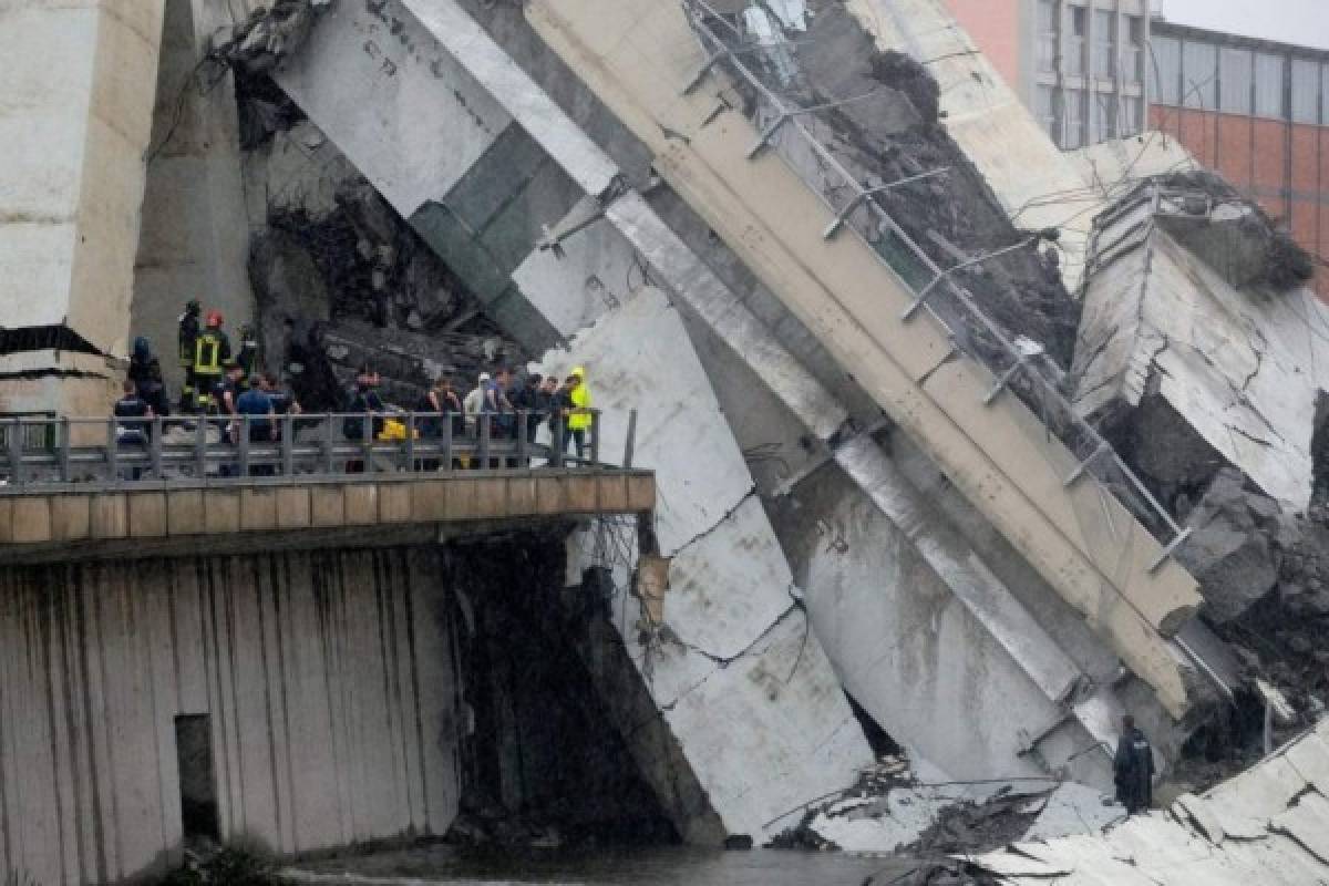 EN FOTOS: Así quedó el puente que se derrumbó en Génova, Italia