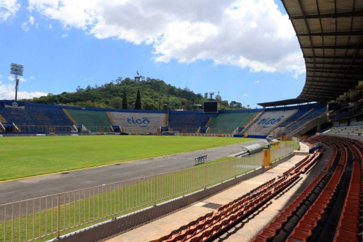 Una belleza: Camerinos, pasillos, cámaras ¡la intimidad del estadio Nacional de Tegucigalpa!