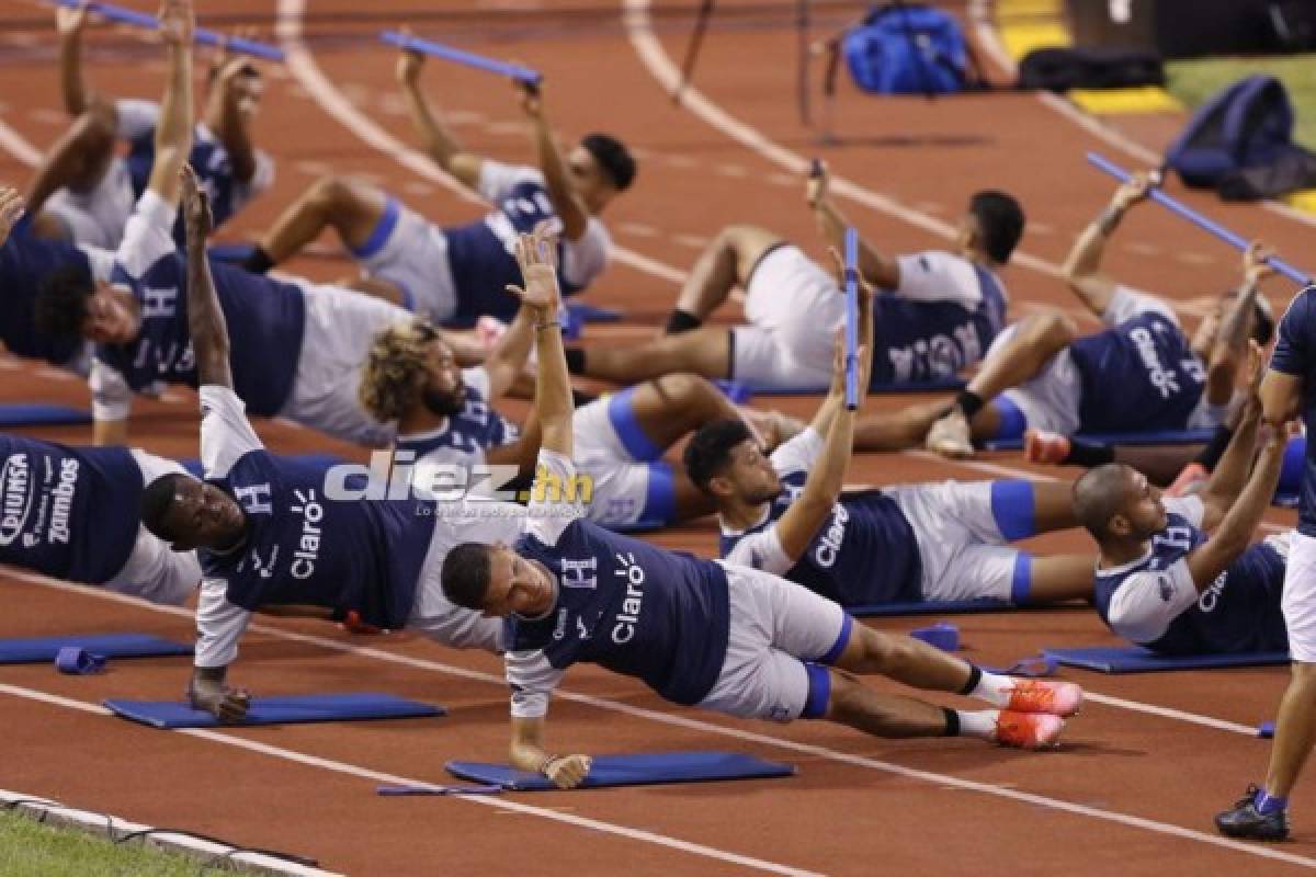 ¿Coito con un 4-3-3? Así fue el último entreno de Honduras antes del juego con Costa Rica