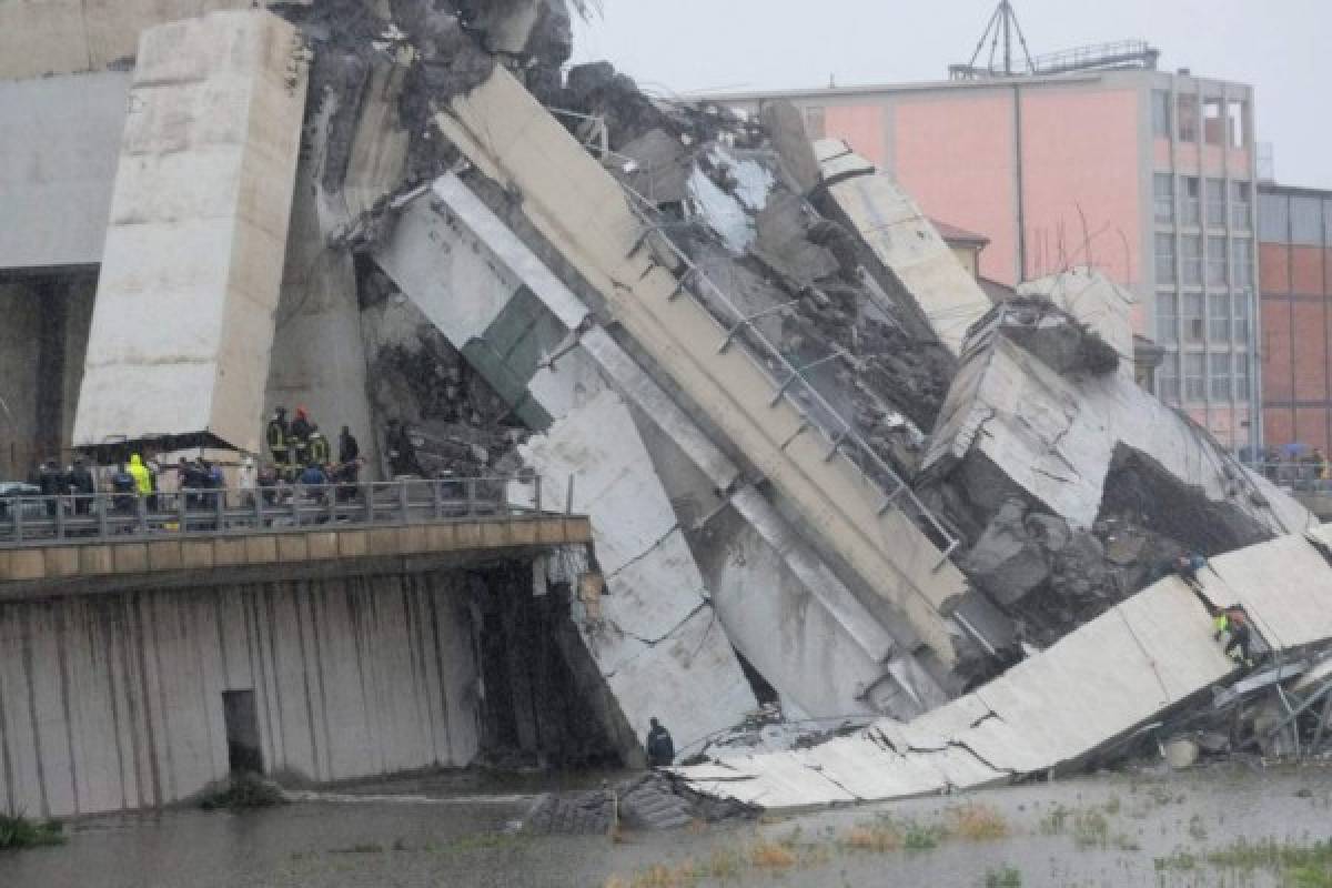 EN FOTOS: Así quedó el puente que se derrumbó en Génova, Italia