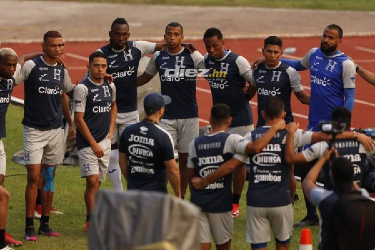 ¿Coito con un 4-3-3? Así fue el último entreno de Honduras antes del juego con Costa Rica