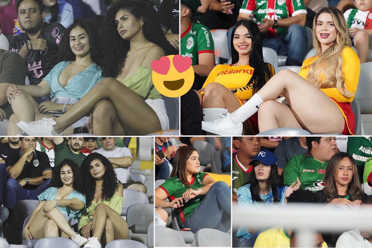 ¡Qué muñecas! Hermosas chicas levantaron suspiros en el Marathón-Motagua que se jugó en el Morazán