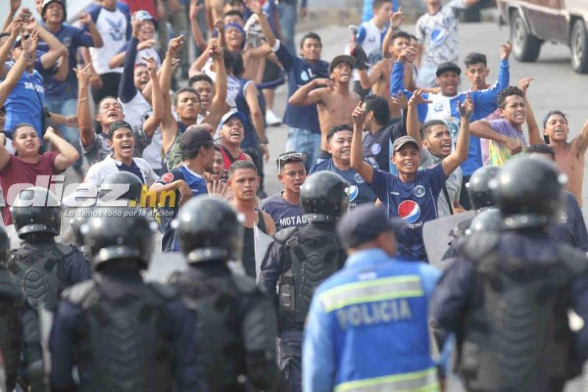 EN FOTOS: Así fue la balacera en las afueras del Nacional en el Motagua-Marathón