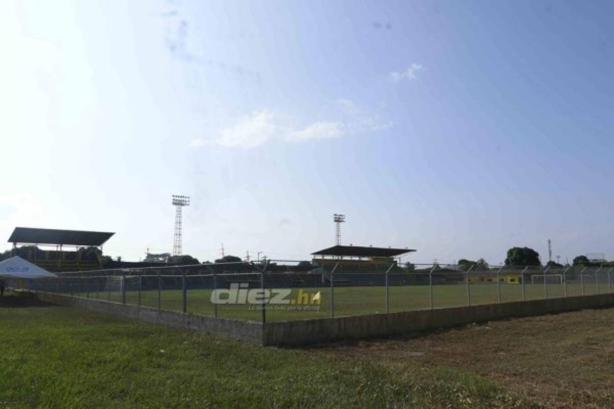 Las imágenes del estadio Humberto Micheletti de El Progreso tras el devastador paso de Eta