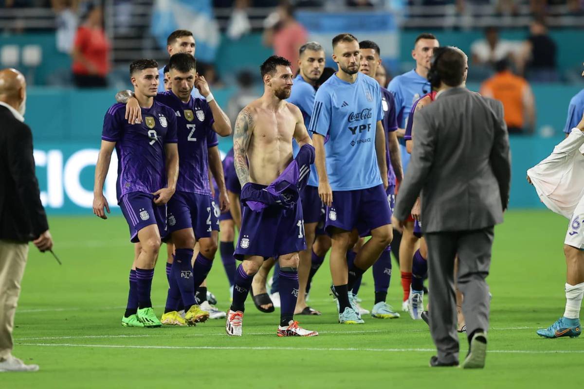 ¿Qué hizo Messi con la camiseta de la ‘H’? 15 cosas que pasaron en el amistoso Argentina - Honduras en Miami
