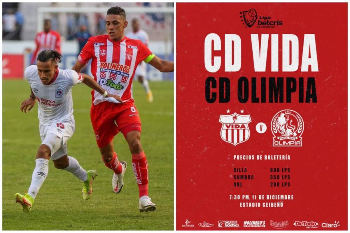 Vida vs Olimpia: precios de la boletería para ver semifinal de vuelta en el Estadio Municipal Ceibeño