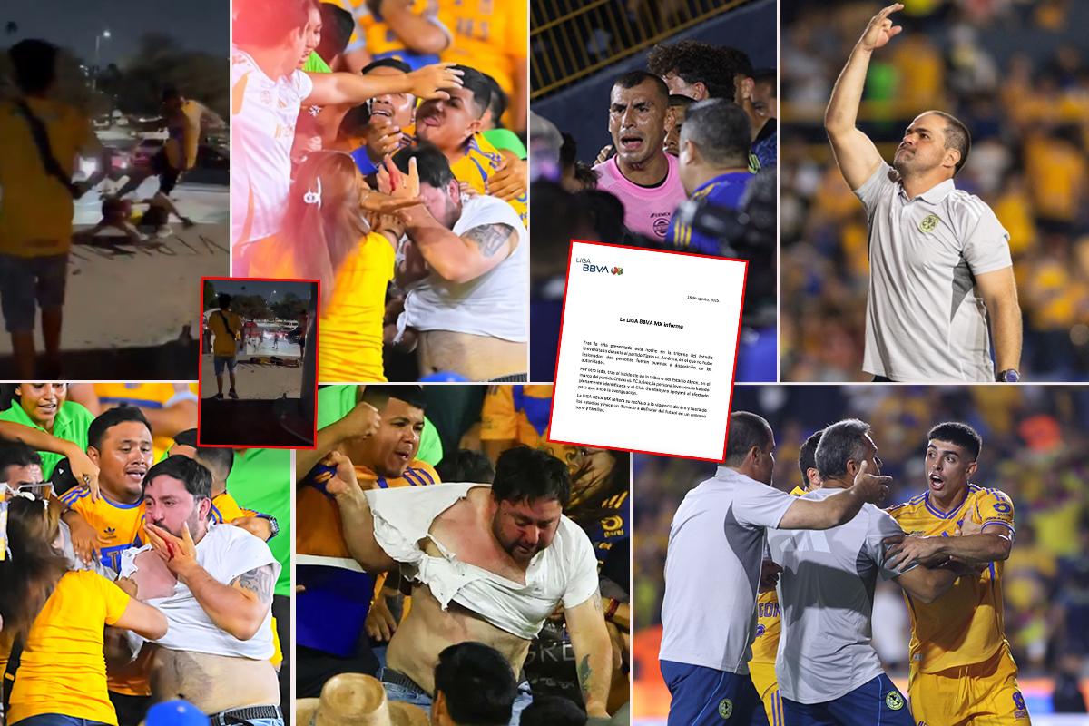 Escándalo: América venció a Tigres y se armó una tremenda pelea en El Volcán; Liga MX lanza comunicado