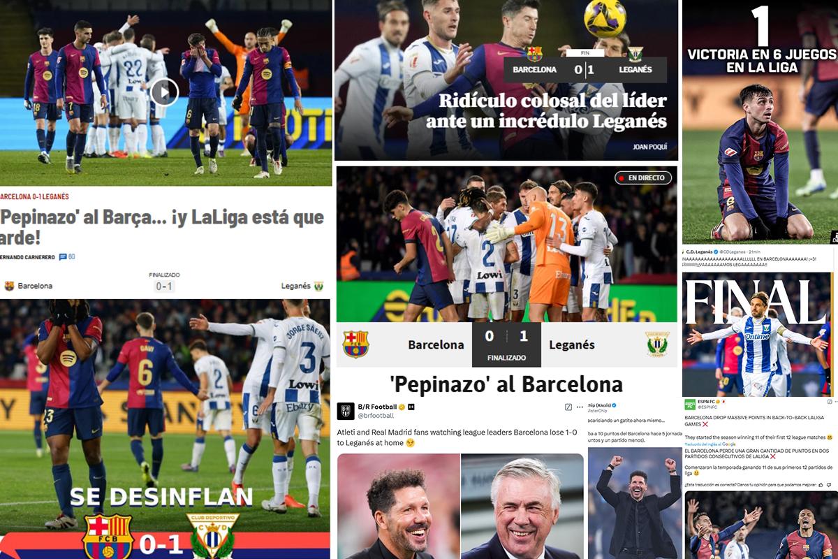 Barcelona perdió ante Leganés y así reacciona la prensa: “Ridículo colosal; qué manera de cag****”